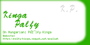 kinga palfy business card